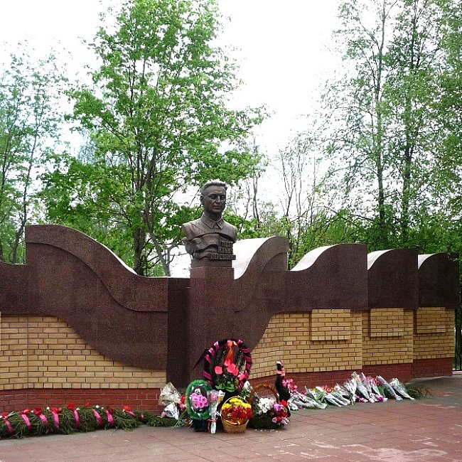 Памятник П. И. Деревянко. п. Навля, Брянской области